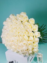 Bouquet of 101 roses White Chocolate