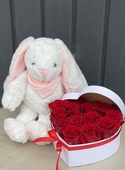 фото Heart with rose and bunny