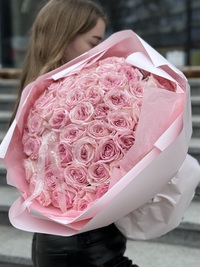 Bouquet of 51 roses Pink Ohara