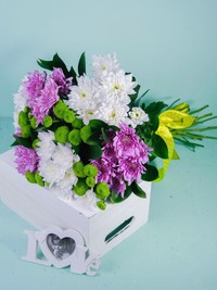 Букет цветов из 11 хризантем микс