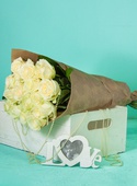 фото Букет из 15 белых роз