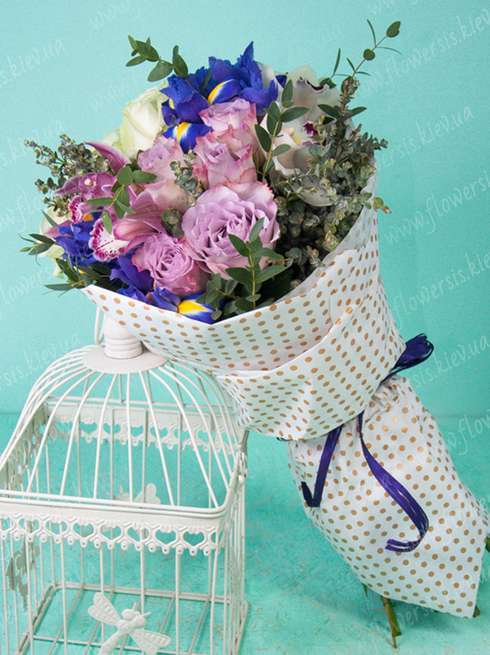 Букет цветов "Сиреневый рай"