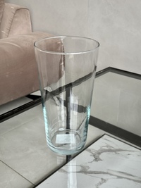 Trapezoid glass vase