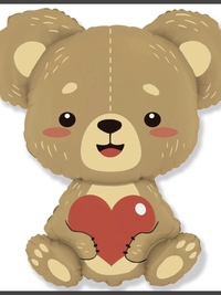 Balloon Bear with a heart in his hands