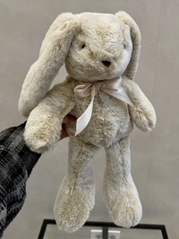 Soft toy creamy hare